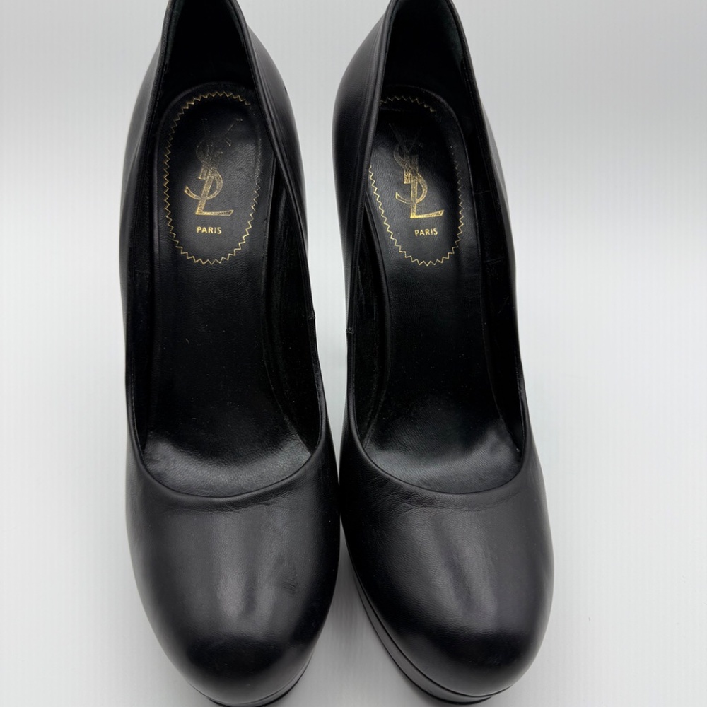 YSL PLATFORM ROUND TOE PUMPS SIZE 40.5 - Picture 4 of 6